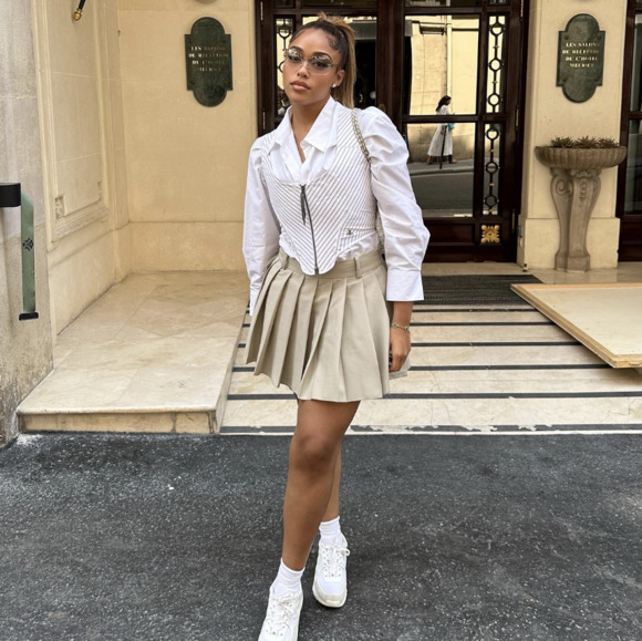 Pleated Cargo Mini Skirts